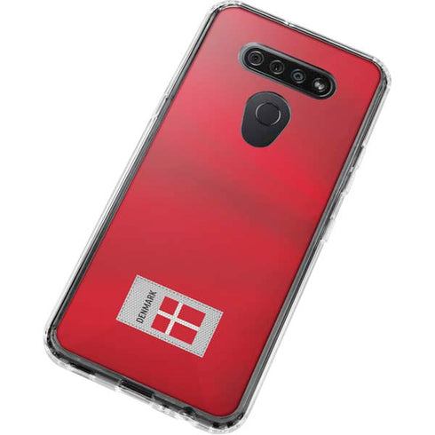 Denmark Soccer Flag LG K51/Q51 Clear Case
